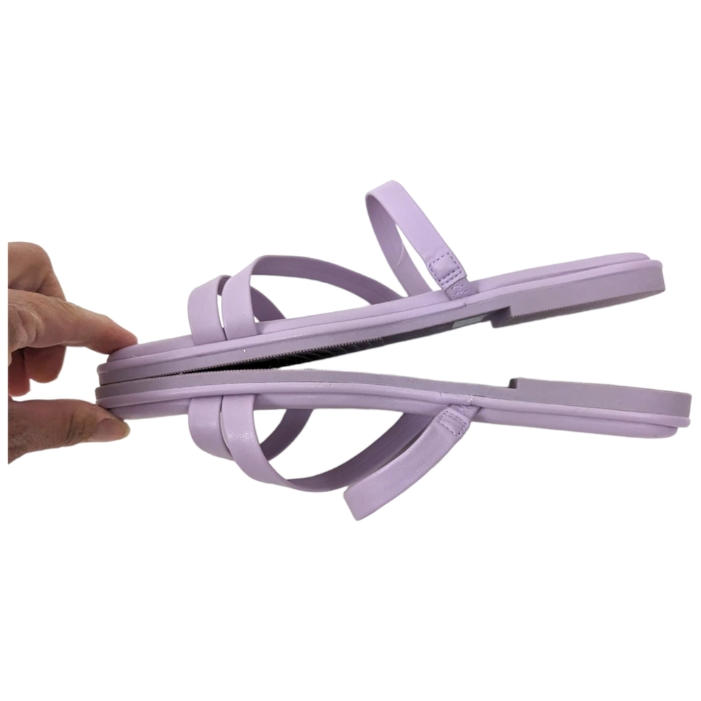 Rachel Zoe Flat Slip On Sandals NEW Womens Lavender Purple Cushioned Comfort - Picture 8 of 8